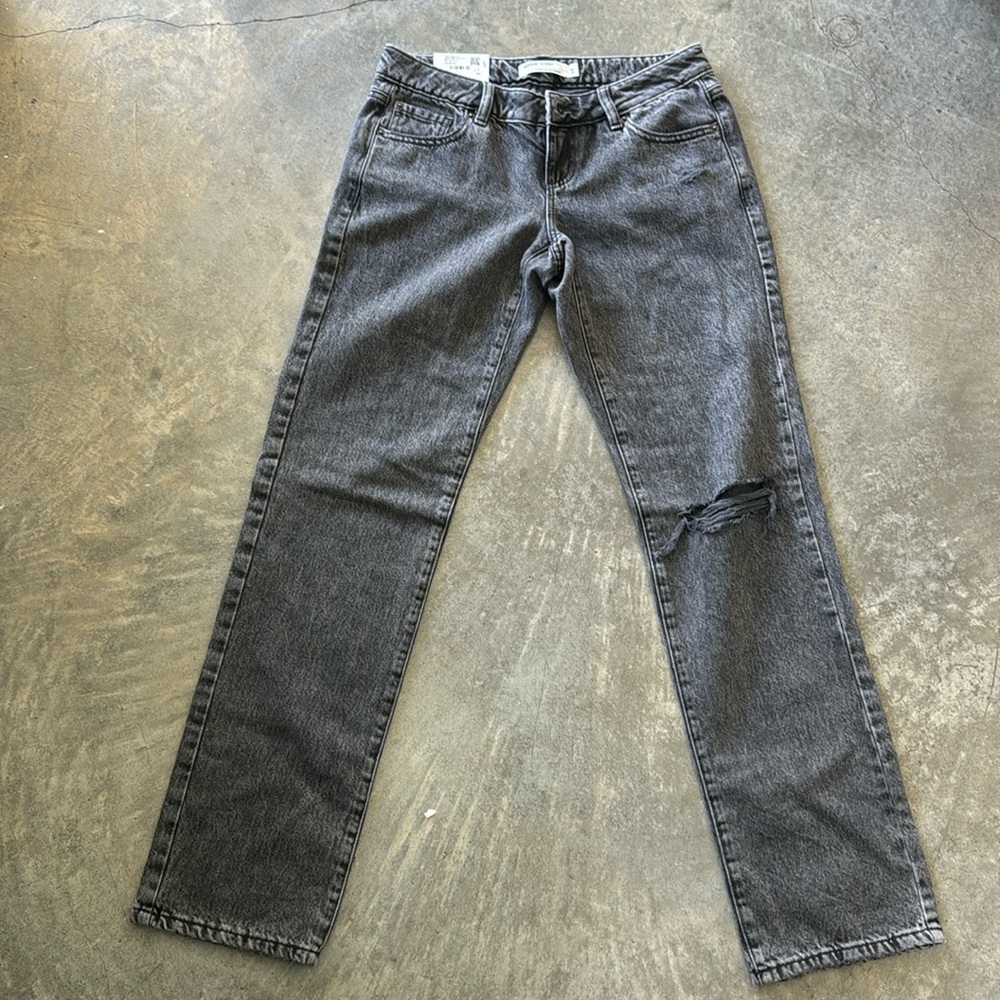 Garage Low Rise Straight Denim black - size 25 NWT